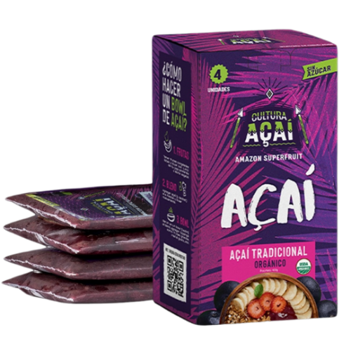 Pulpa de acaí x 4 uds Cultura Acai